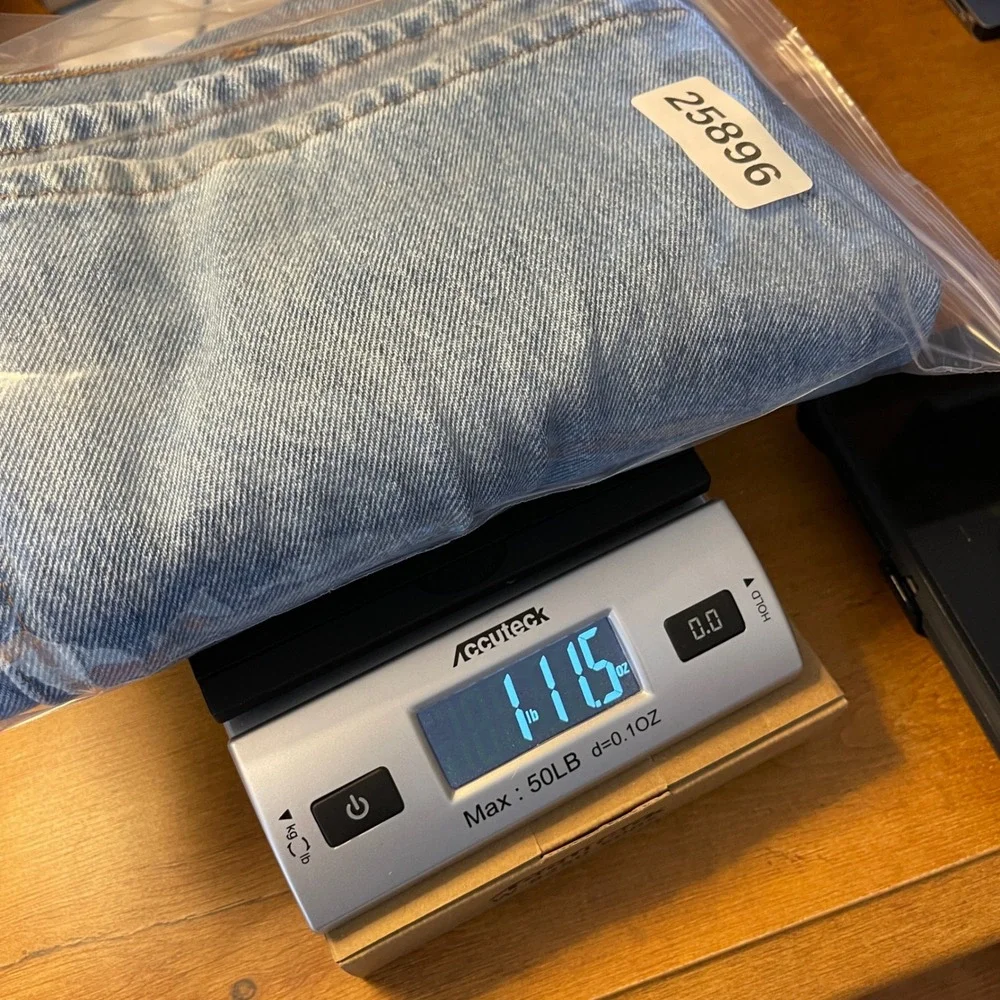 LL Bean Jeans Mens 40x30 Light Blue Cotton Straight Leg Standard Fit Denim Pant